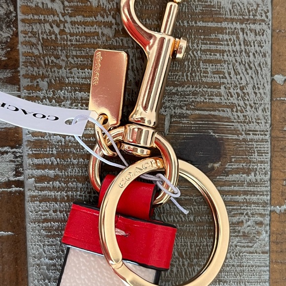 Coach Cherry Keychain with Red and Gold Details NWT - Picture 3 of 5